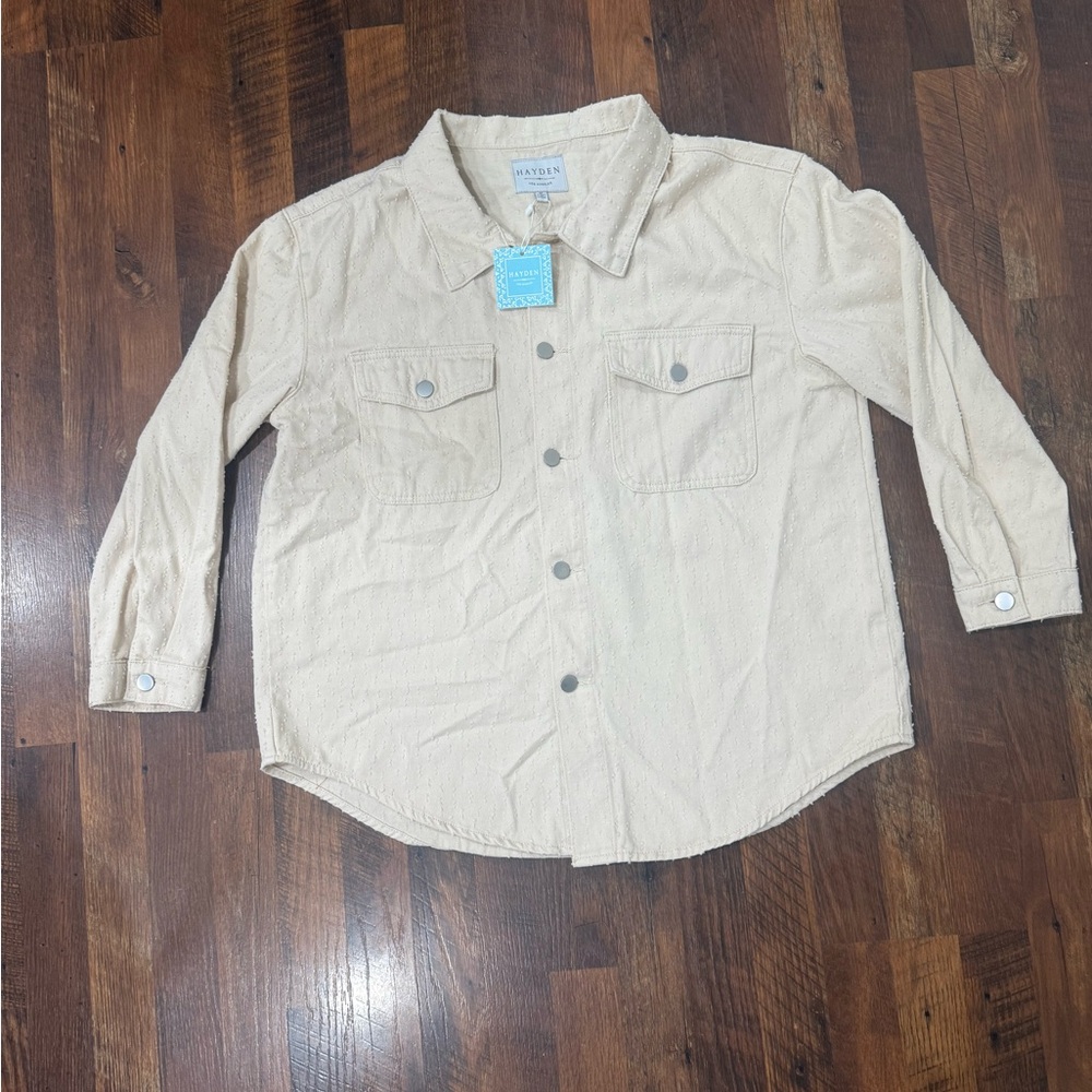 Hayden Cream Textured Shirt NWT